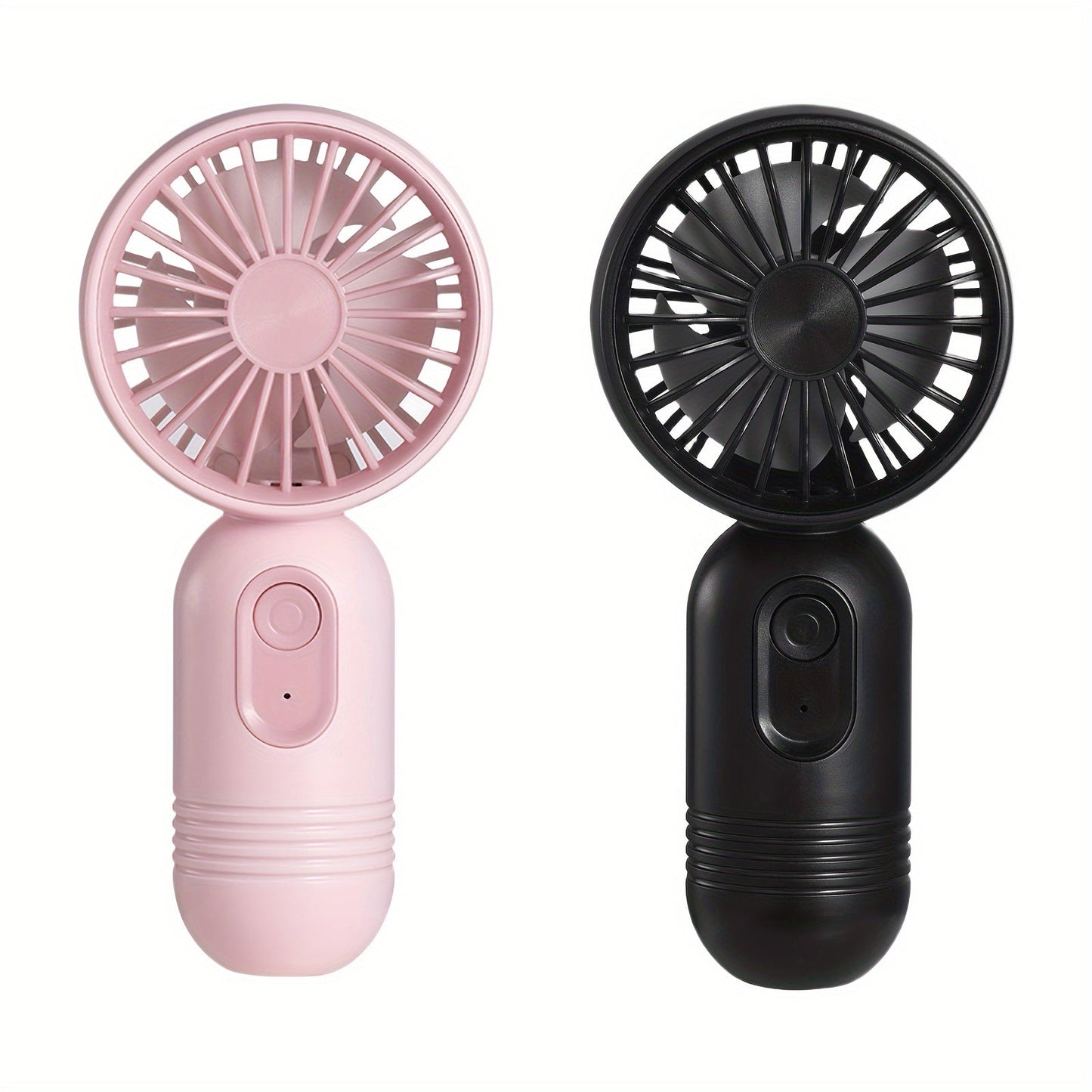 Two pieces of neck hanging fan with lanyard, this mini portable fan is USB rechargeable and offers three speeds of wind. It can be used as a makeup fan or handheld fan for women and is ideal for hot weather. This desktop fan is perfect for use in the