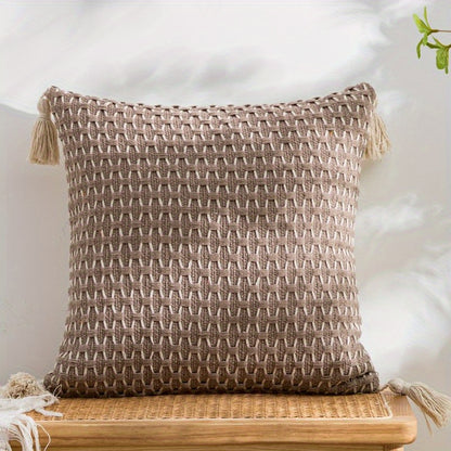 Modern minimalist jacquard knitting pillow cover - soft and stylish for living room, bedroom, office chair.