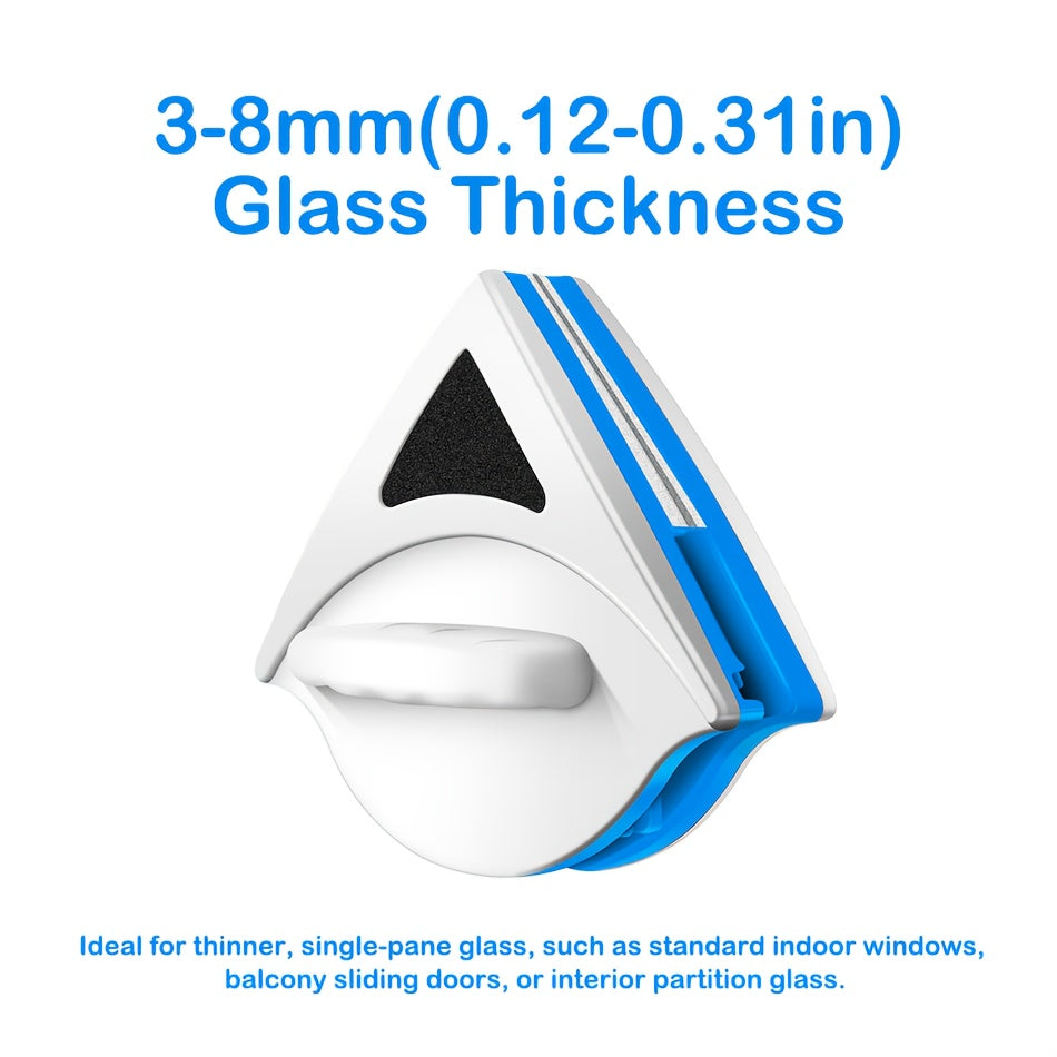 Two-in-One Magnetic Glass Cleaner - Perfect for Single-Layer Windows 3-15mm Thick, Made of Durable Plastic, Reusable, Great for High-Rise and Difficult-to-Reach Windows, Works Without Electricity, Innovative Magnetic Window Cleaning Solution