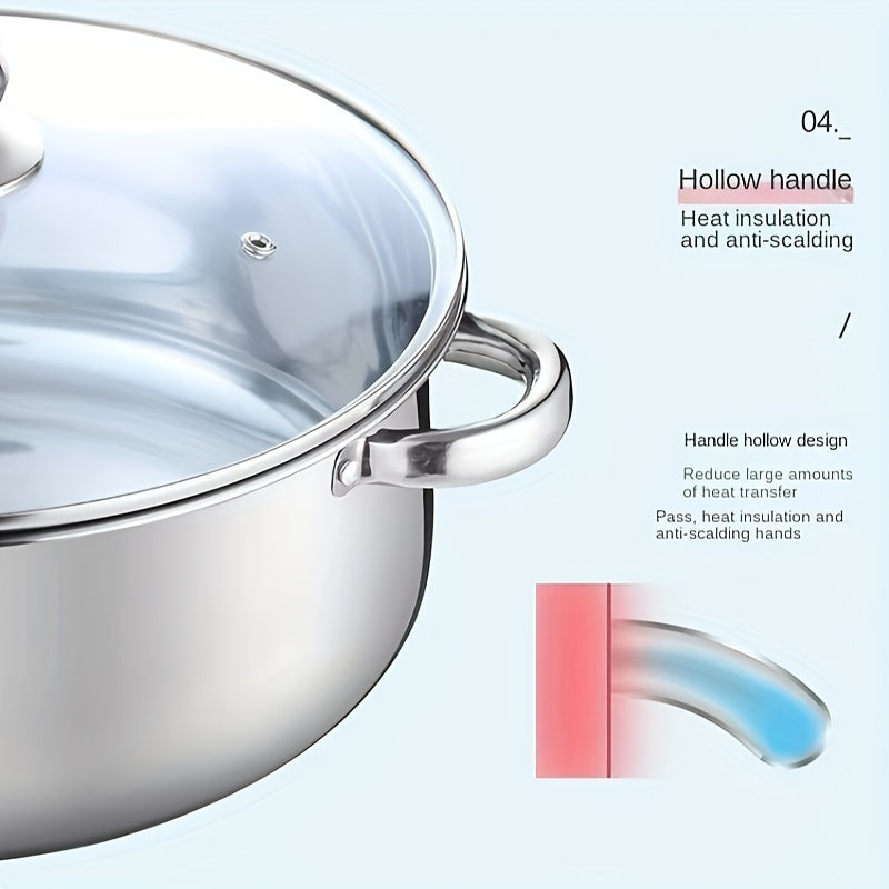 3/5 Layer Stainless Steel Steamer & Soup Pot Set - Suitable for Gas & Induction Cooking, Versatile for 3-10 People