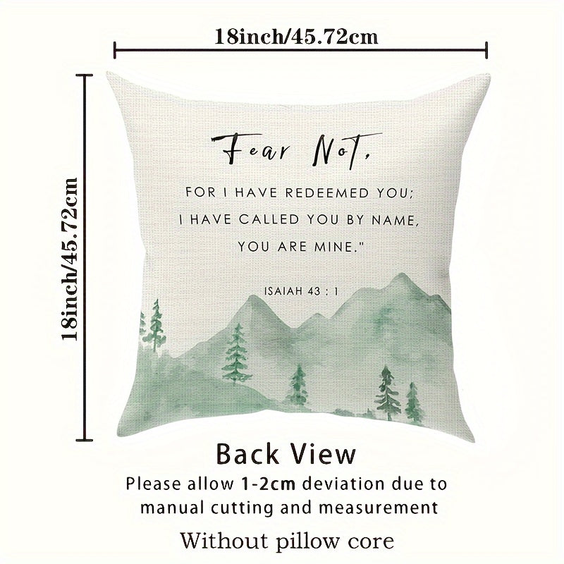 Religious Verse Throw Pillow Cover - Scripture Sayings, I Have Called You By Name, You Are Mine - Perfect Gift for Religious Decor - Sofa Bed Living Room Porch Decoration - Size: 45.72x45.72 cm