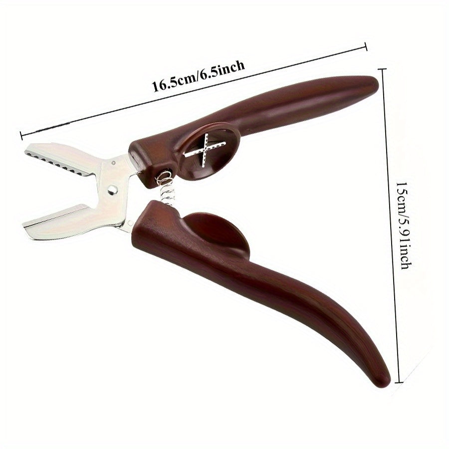 Stainless Steel Chestnut Opener with Ergonomic Grip and Food Processing Accessory - Nutcracker Tool for Kitchen and Dining