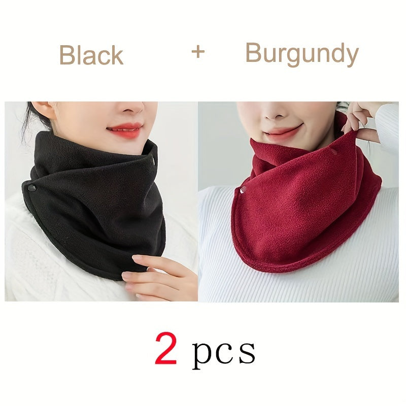 Get cozy this winter with a two-pack of warm neck scarves designed for outdoor cycling. This couple style set features windproof neck protectors with buckle combinations for added convenience.