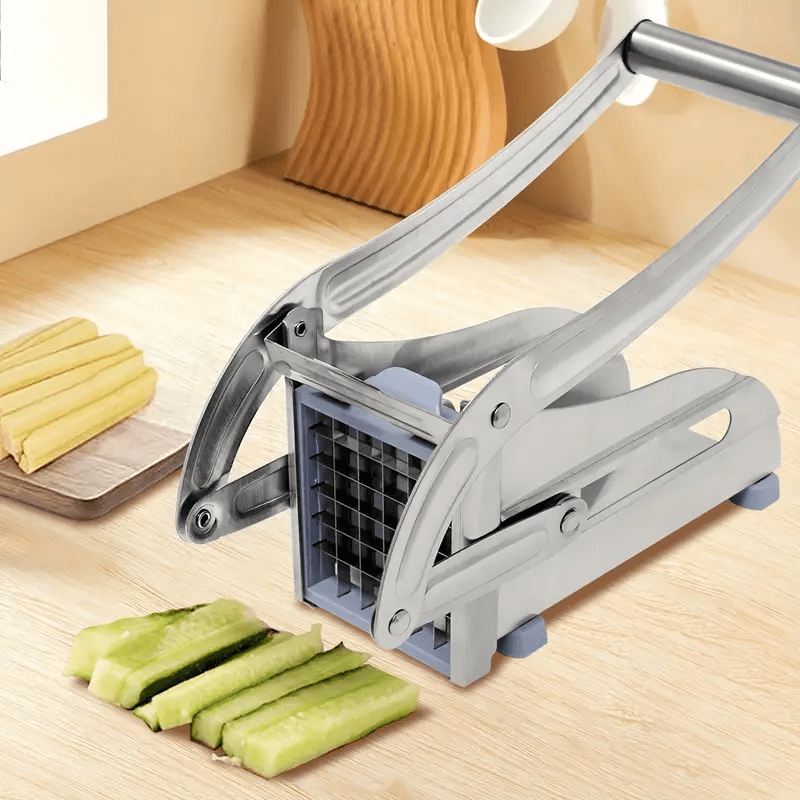 Durable Stainless Steel French Fry Cutter - Heavy Duty Vegetable, Potato, and Onion Chopper - High-Quality Kitchen Tool for Home Cooks and Professionals