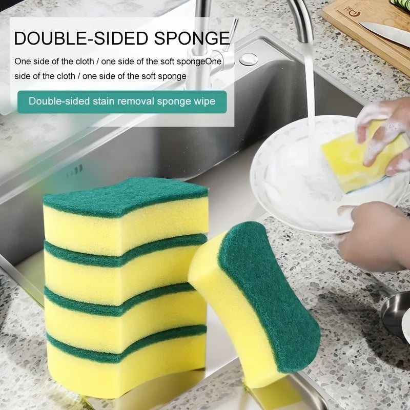 A must-have for a clean kitchen! Get your hands on our 12pcs/24pcs Multifunctional Double-Sided Sponges that are highly absorbent, durable, and scratch-resistant. Ideal for dishwashing and all your cleaning needs.