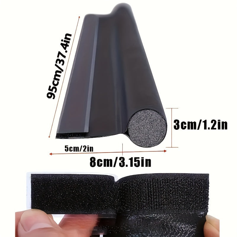 Self-Adhesive Draft Stopper: Faux Leather Strip for Soundproofing, Wind Block, Water Resistance - Home Decor Must-Have.