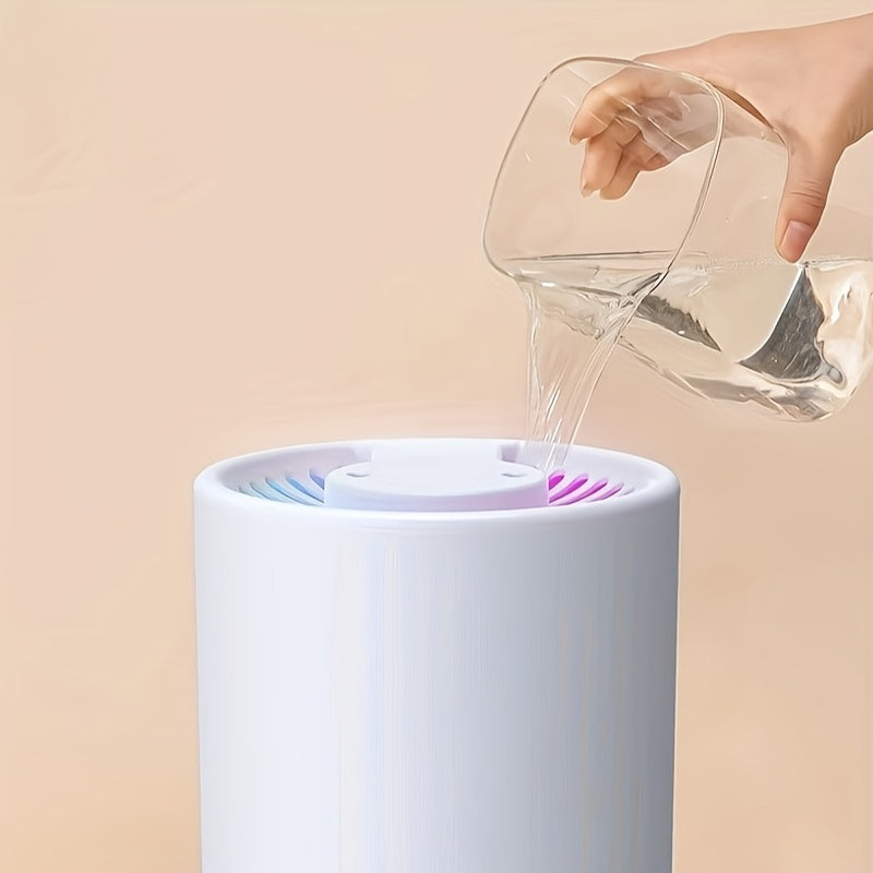 Large 5L USB humidifier with dual mist and colorful ambient lighting - ideal for home and office.