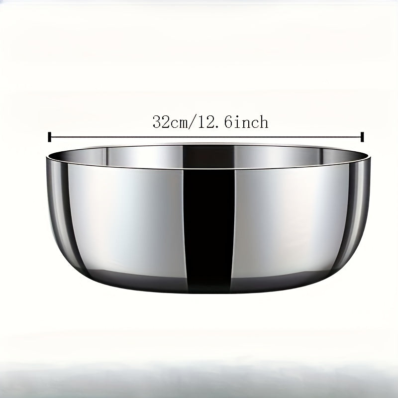 Rust-Resistant Stainless Steel Kitchen Basin with Multifunctional Design - Ideal for Soup, Hot Pot, and Batter Mixing