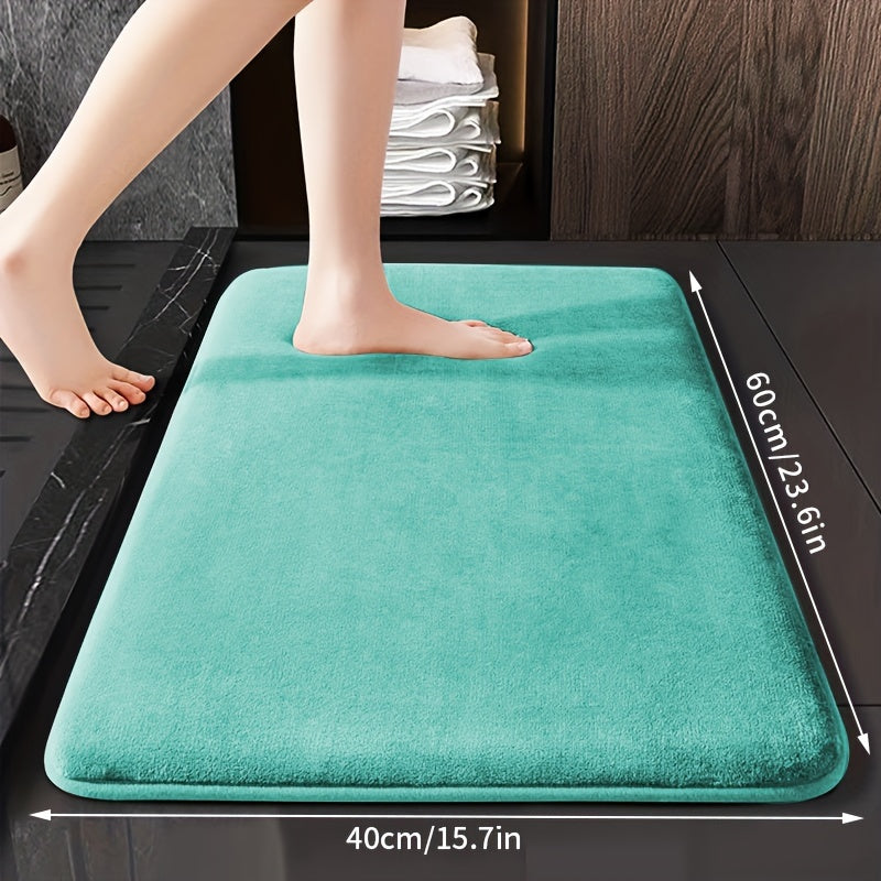 Thick and Plush 25D Sponge Bath Mat - Non-Slip, Highly Absorbent, Ideal for Shower, Kitchen, Laundry Room & Bedroom Décor