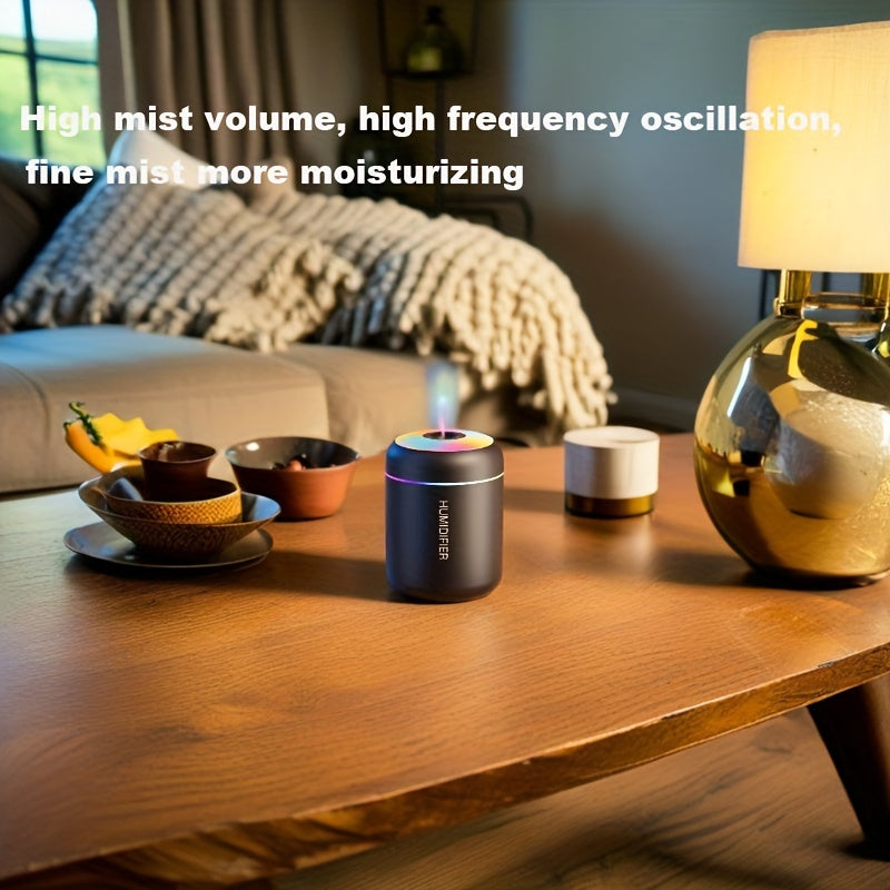 YAIAWISU Portable LED Humidifier & Diffuser: Compact, Quiet, USB Powered for Home & Car, No Batteries Required