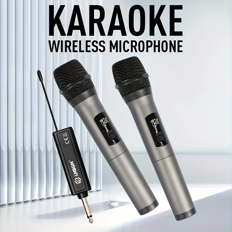 Portable wireless microphone system for home use, perfect for KTV and computer singing.