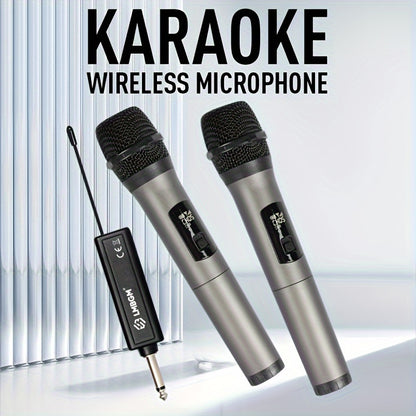 Portable wireless microphone system for home use, perfect for KTV and computer singing.