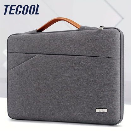 TECOOL Laptop Sleeve Bag for 13-16 inch MacBooks, Waterproof and Shock-Resistant with Handle and Pockets, Dark Gray.