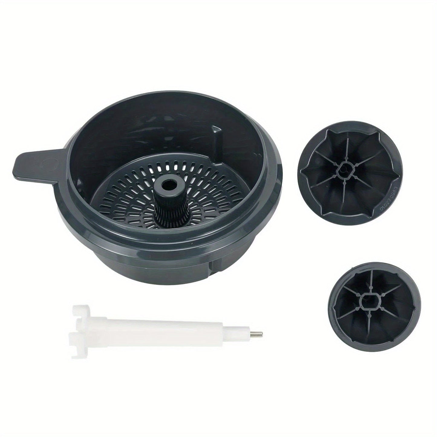 Upgrade your kitchen with the kitchen appliance brand's Juicer Attachment Kit for TM5/TM6. This easy-to-install kit is made from food-grade plastic and is dishwasher safe. Enhance your juicing experience with these multi-functional replacement