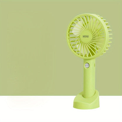 USB Rechargeable Portable Handheld Fan - Ideal for Indoor & Outdoor Use, Wearable Design with Included Power Cable