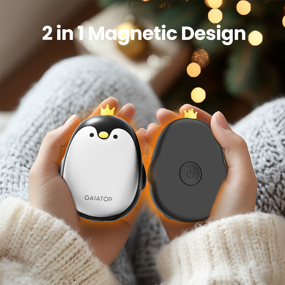 Get your hands on the 2-Pack of GAIATOP Penguin Hand Warmers! These compact USB rechargeable 5W mini hand warmers come with a powerful 3600mAh lithium battery for quick charging and long-lasting warmth in cold outdoor weather. They also make the perfect