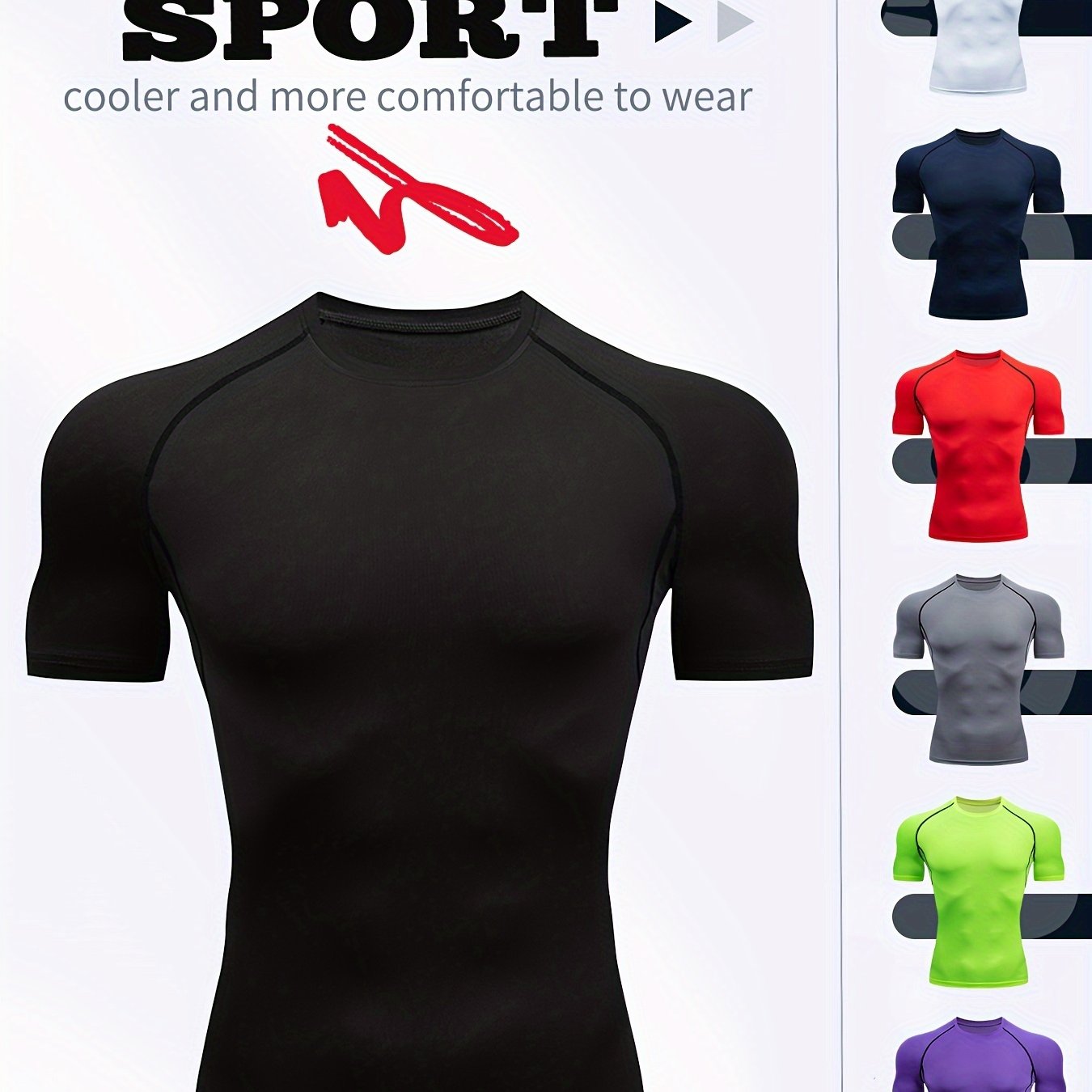 Men's Spring/Summer Moisture-wicking Body Shaping Short-sleeve Shirt