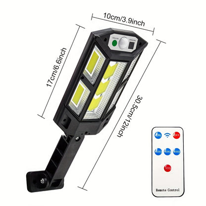 1 Solar Street Light with Remote Control, Motion Sensor, Energy Efficient for outdoor lighting.