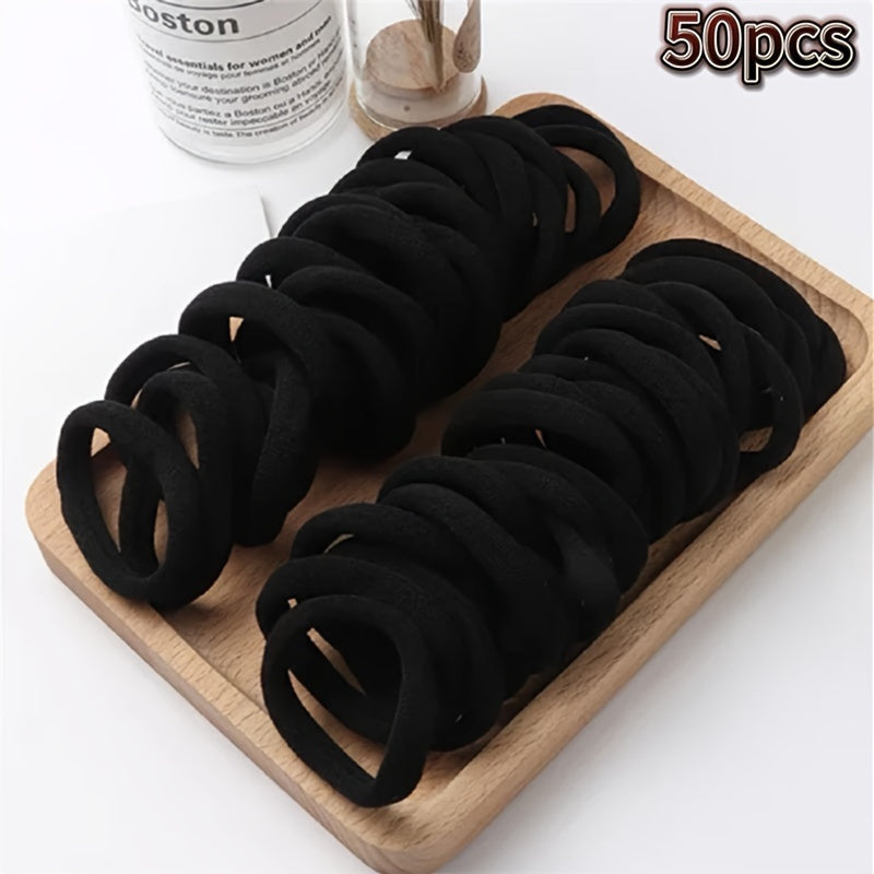 50/100 French Style Hair Rings - Thick and High Elastic Women's Hair Ropes - Perfect Graduation Gift