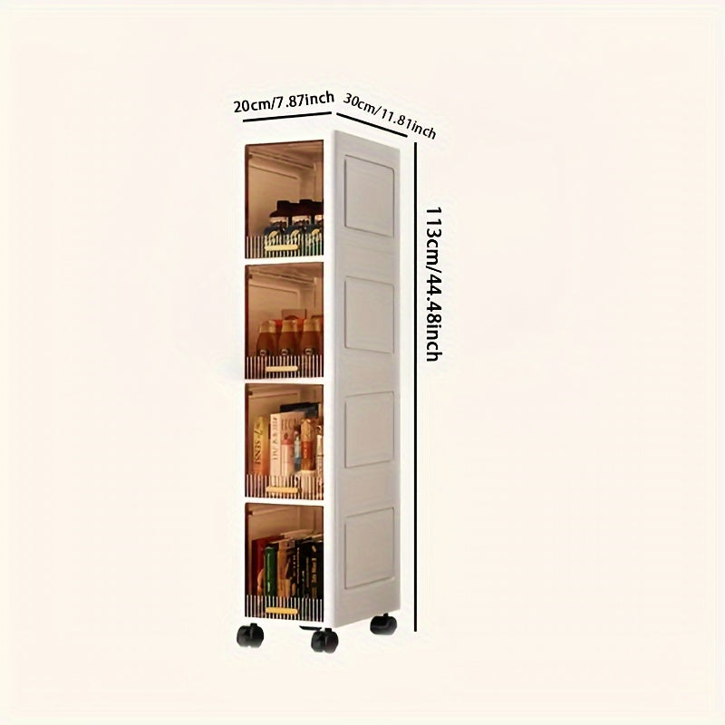 Multi-layer storage cabinet for the living room, ideal for items, snacks, and clothing, dust-proof design.