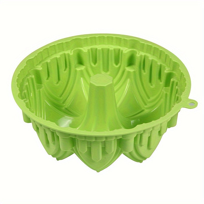 DIY Homemade Cake Making Bakeware: Silicone Cake Mold in Flower Crown Shape, 1pc Large Castle Cake Pan measuring 21.69cm X 8.51cm for Bread Toast Baking Mould.