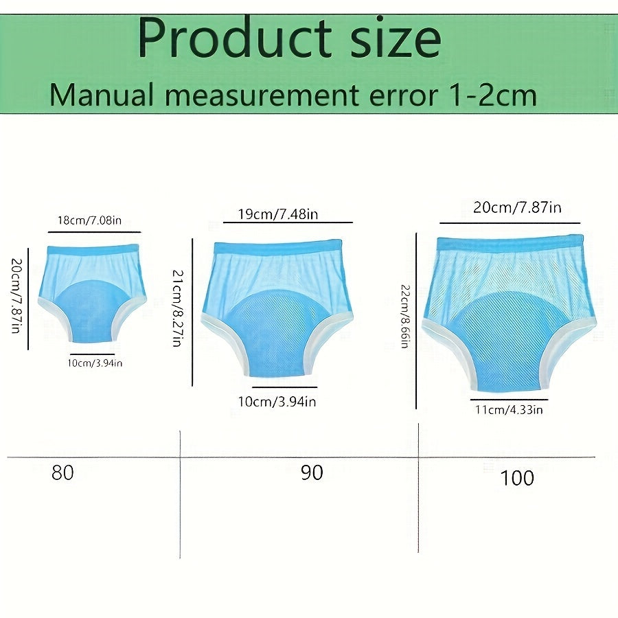 Set of 2/4 Breathable Mesh Potty Training Pants for Baby Boys - Plain Design Reusable Diaper Pants Perfect for Halloween and Christmas Gifts