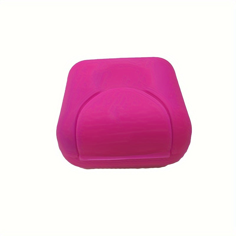 Plastic soap box with lid for travel, camping, or gym use. Waterproof and portable. Perfect for storing soap on the go.