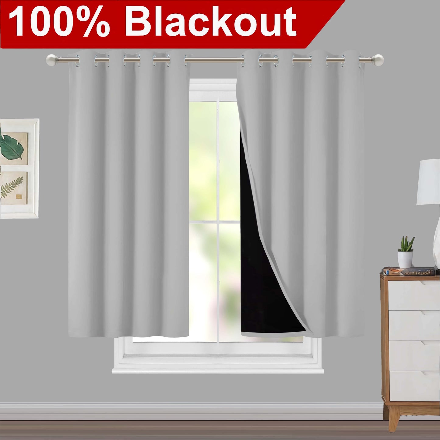 Versatile blackout curtains suitable for living rooms, bedrooms, kitchens, bathrooms, and home decor.