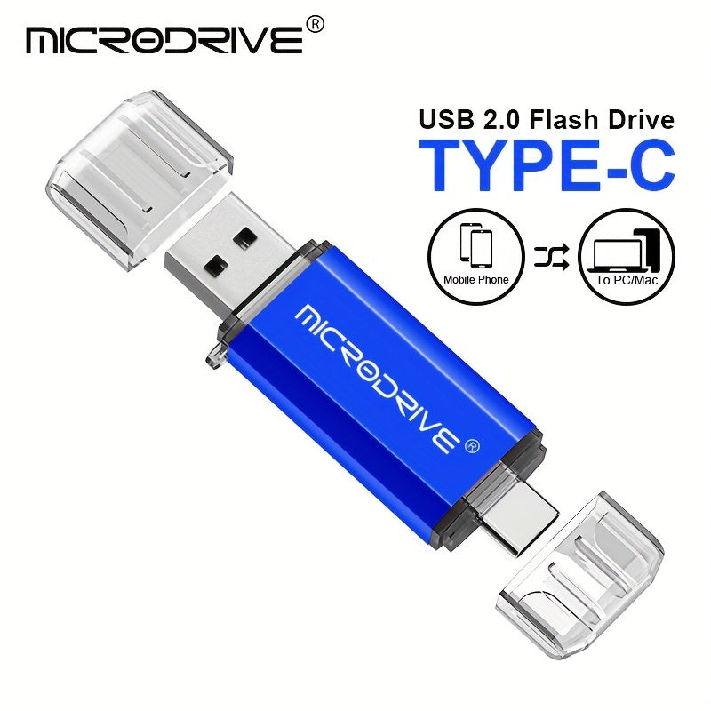 High-speed USB Type-C Microdrive available in 32GB, 64GB, and 128GB sizes.