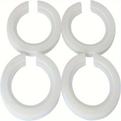 4 lamp shade reducing rings for E27 to E14 socket adapter washers made of durable plastic, perfect for home and office lighting upgrades.