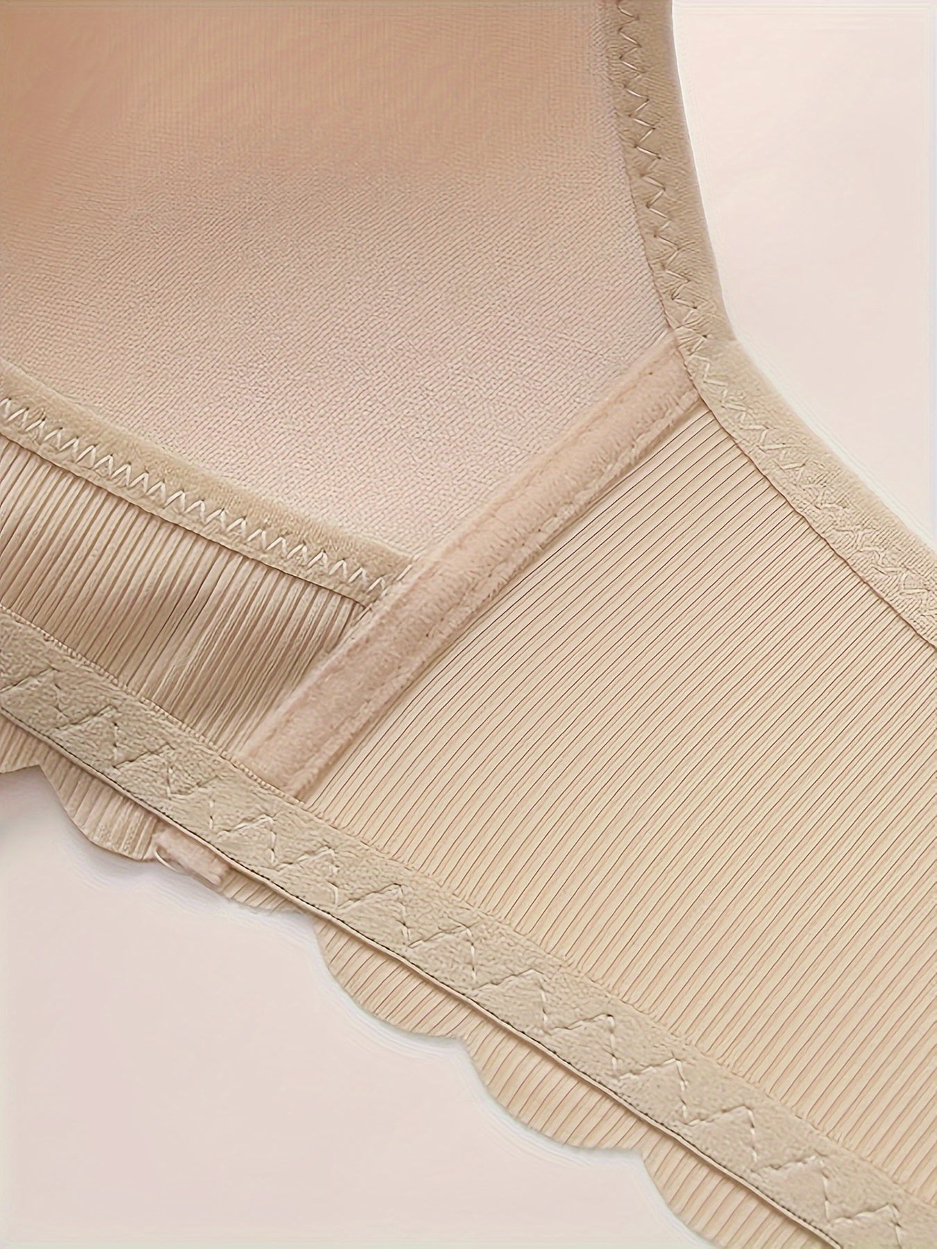 2pcs Women’s Maternity Breast Feeding Bras with Stretchy, Front Closure, Ruffle Detail, Light Pink & Beige, Comfortable Fit for Casual Wear, Supportive Undergarments with Smooth Fabric