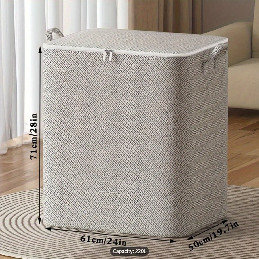 Large Waterproof Storage Box with Lid - Made of Durable Non-Woven Fabric - Ideal for Clothes, Blankets - Can be Hand Washed - Features a Mixed Pattern - Easily Foldable - Perfect for Organizing in Your Home, Kitchen, Wardrobe, or Underwear Collection