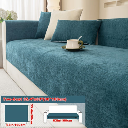 Chenille Sofa Cover suitable for armchairs to 4-seater sofas, pet-friendly, non-slip, machine washable - 1pc.