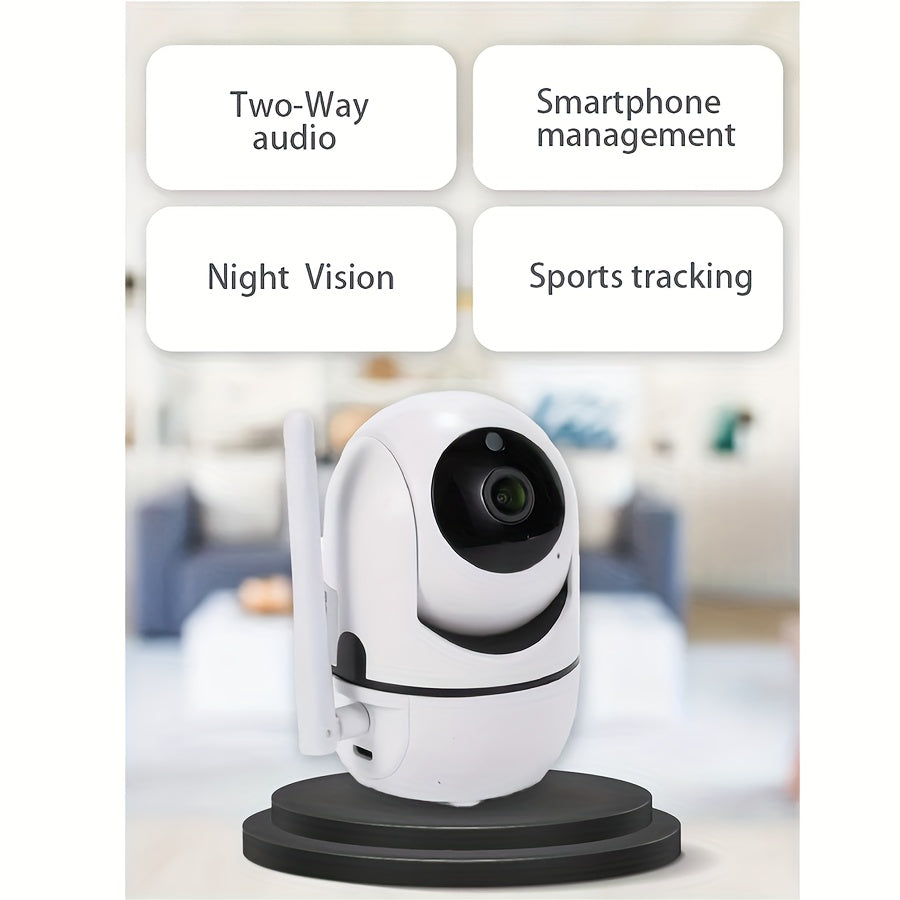 YIIYRY Brand Smart WiFi Security Camera with 2-Way Audio, Night Vision, Pet Monitoring, Smartphone Compatibility, 1080p Resolution, and USB Power