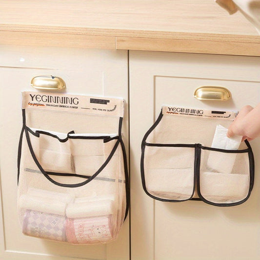 Organize Your Kitchen Garbage Bags with this Wall-Mounted, Mesh Storage Organizer - No Electricity Required, Perfect for Plastic Bags and Other Items