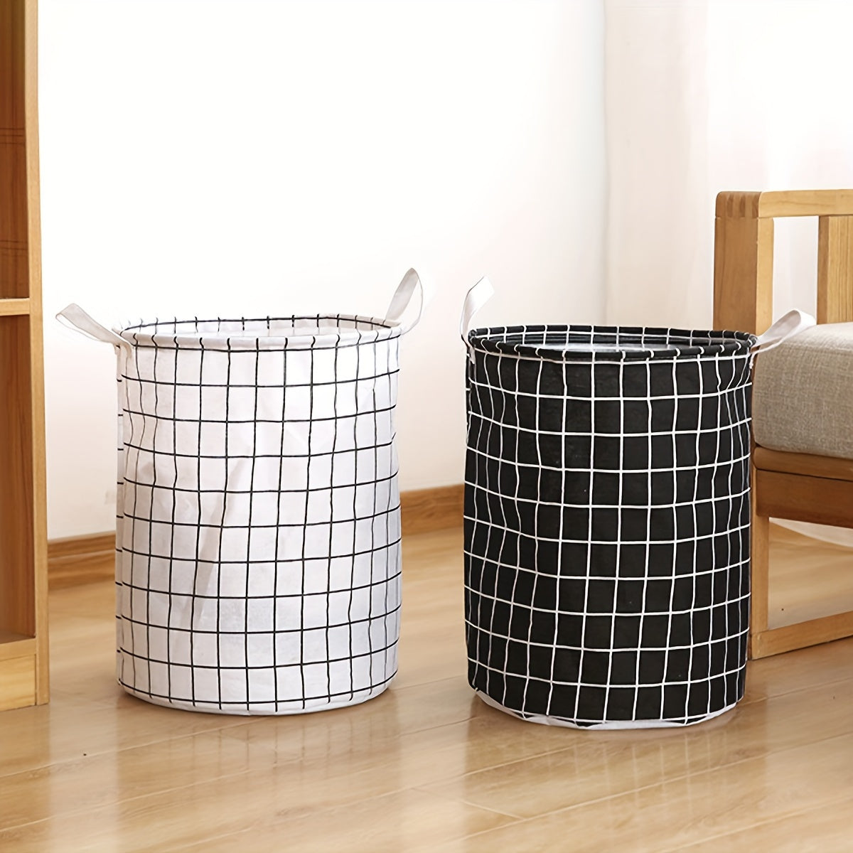 Round Dirty Clothes Basket - Portable Laundry Hamper with Storage Bucket for 1pc of dirty clothes