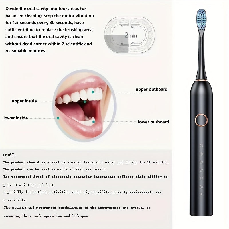 Sonic Electric Toothbrush for Adults with Whitening and Rechargeable features, suitable for couples.