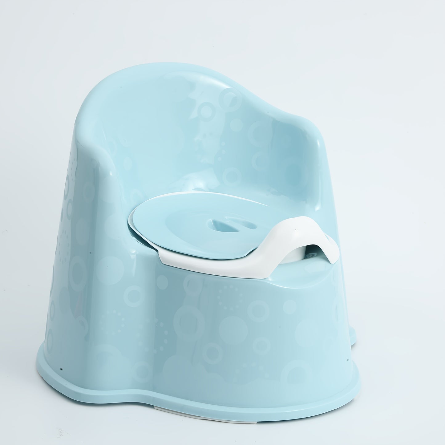 Convenient Easy-to-Clean Bear Potty Training Toilet with Lid - Made of Strong, Long-lasting PP Material, Ideal for Boys & Girls Mastering Bathroom Independence - Choose from Blue, Pink, or Cartoon Print Design