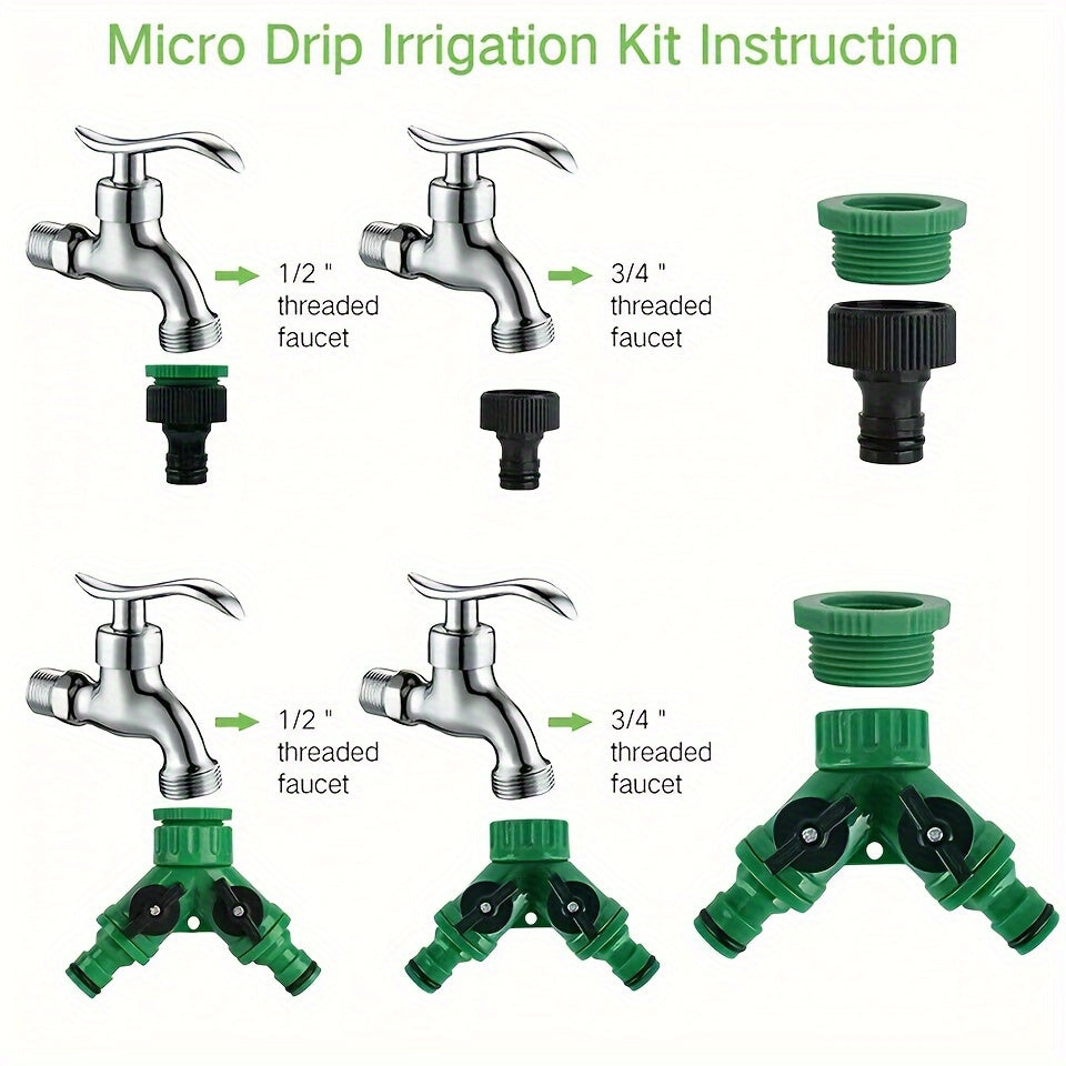 1pc Black Plastic Drip Irrigation System with Micro Sprinkler for Lawn and Garden, Requires No Power, Suitable for Self-Watering of Garden Plants.