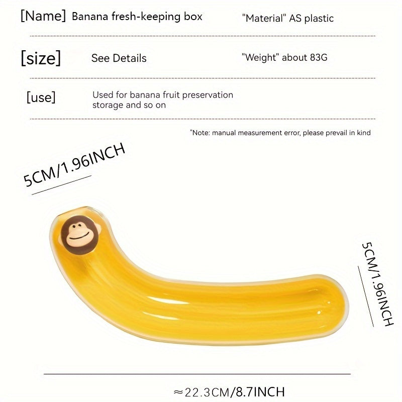 Plastic Banana Storage Box, Ideal for Keeping Fruit Fresh Without Electricity - Featuring a Banana-shaped Design for Convenient Storage and Long-lasting Freshness