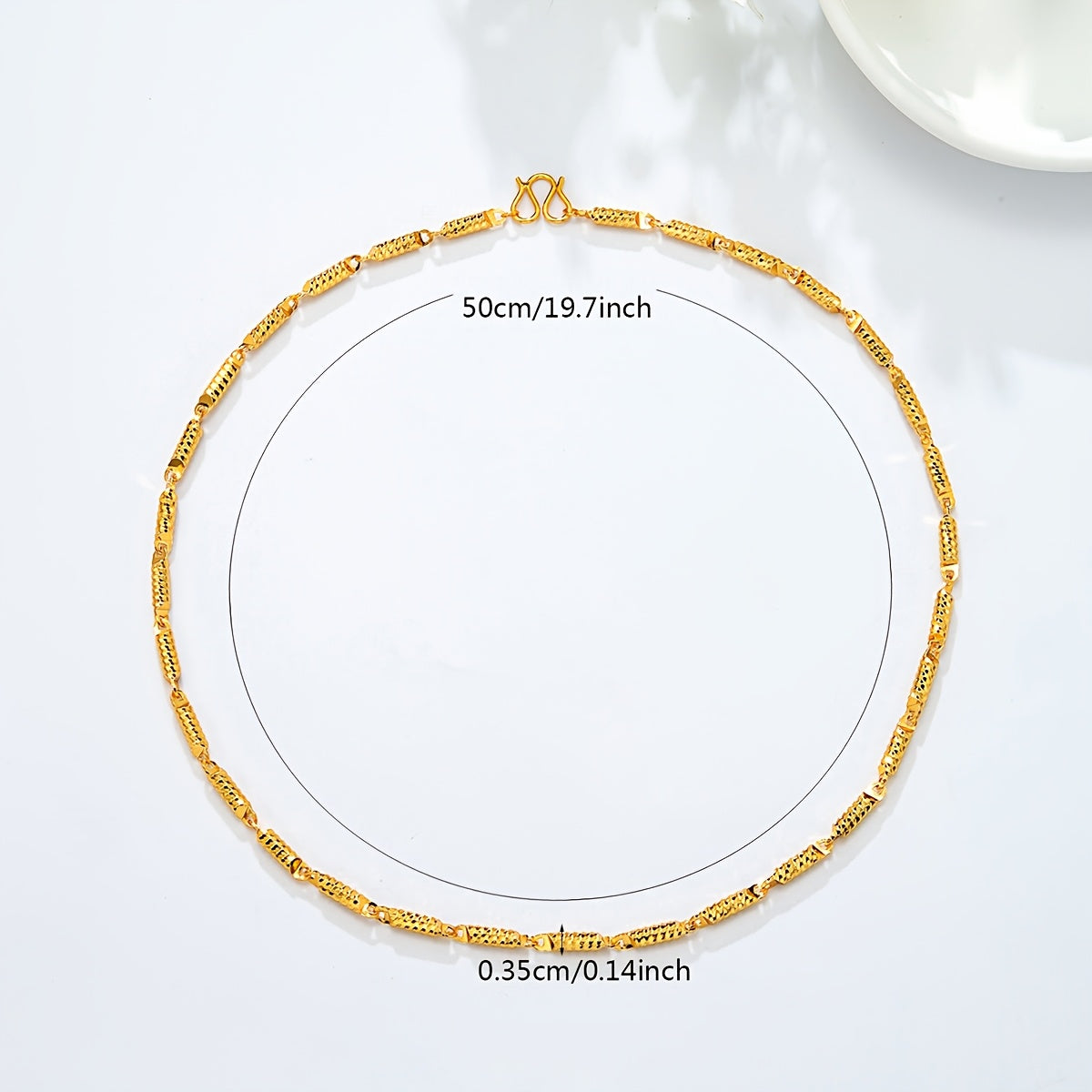 Minimalist Link Chain Necklace, Fashion Jewelry in 24K Gold Plating, Perfect for Everyday Wear or Valentine's Day Gift, Handcrafted in Southeast Asia, 1 piece