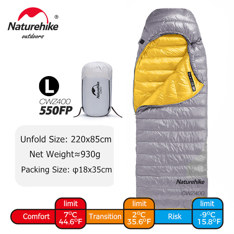 Naturehike Ultra-Light Goose Down Sleeping Bags provide ultimate comfort for winter camping.