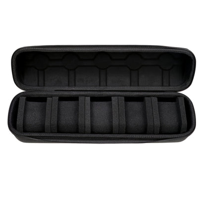 Travel in Style with a 5-Slot Watch Storage Box for Men and Women, featuring a Durable Hard Shell, Soft Foam Pillow, and Convenient Handle