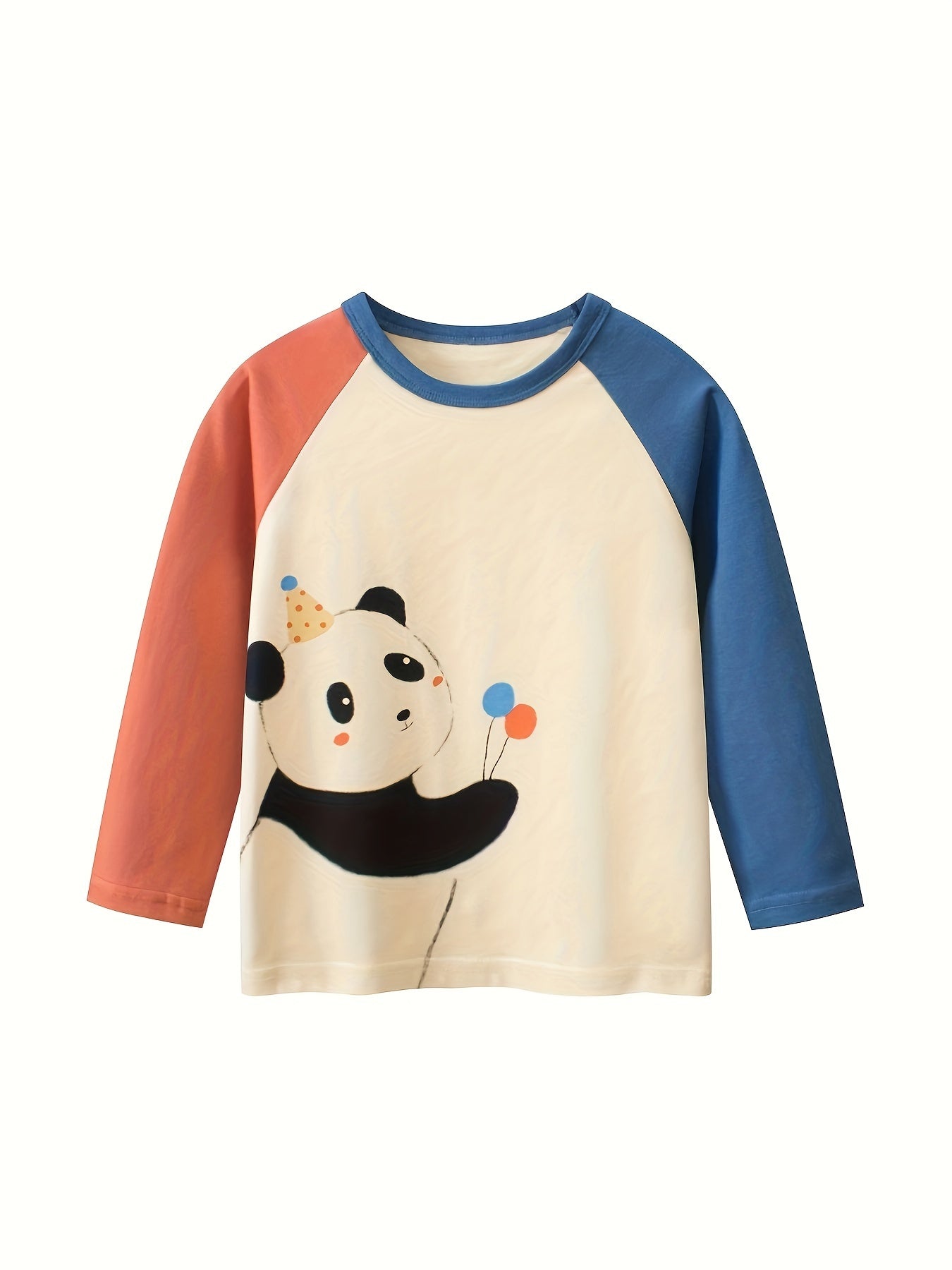 4 boys' long sleeve cotton t-shirts with cartoon graphics in yellow, green, blue & orange. Ideal for spring & fall casual wear. Made of cotton knit fabric.