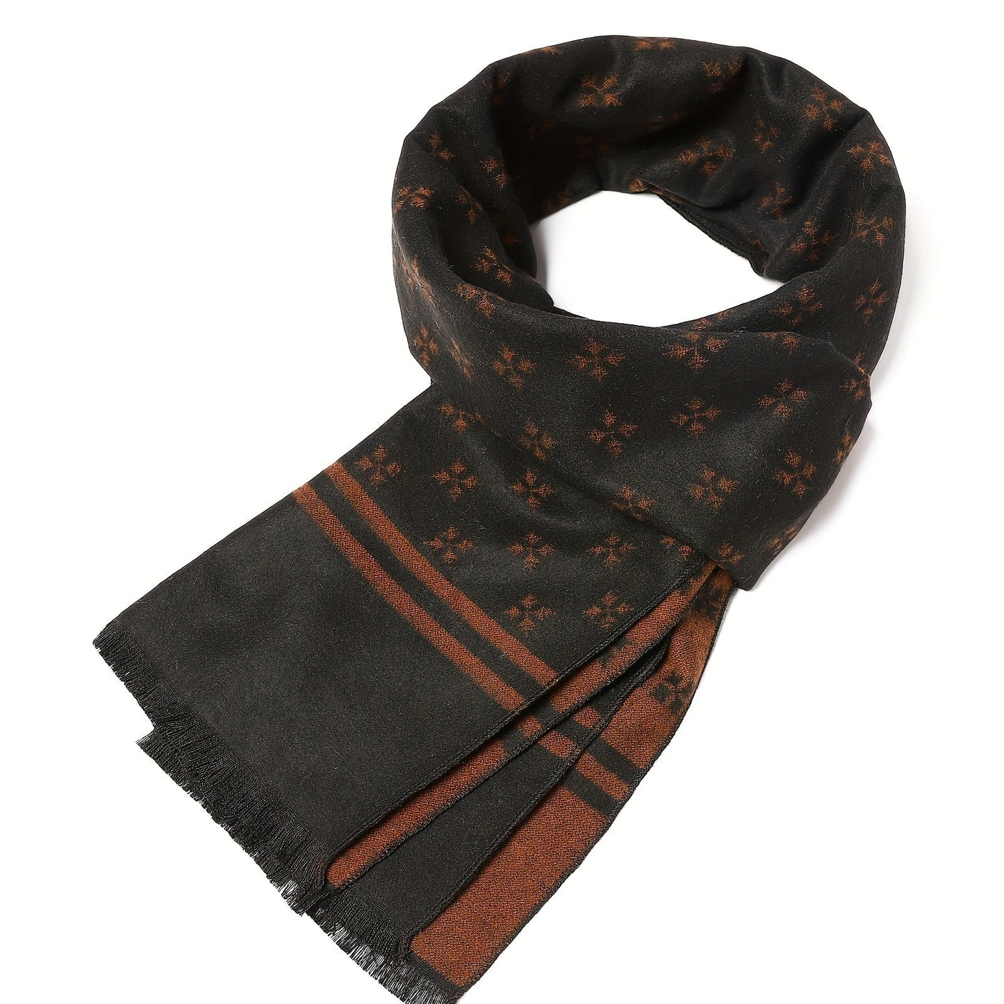 Stay Cozy in Style with this Men's Thick Plaid Scarf, 180X30CM, Made of Soft Imitation Cashmere - Perfect for Autumn and Winter Gift Giving