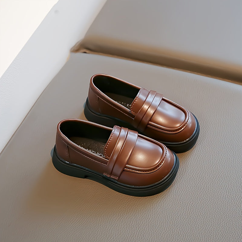 Boys' vintage slip-on loafers, light non-slip dress shoes for all seasons, perfect for wedding parties.