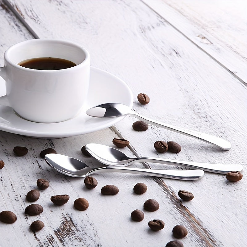 Set of 6 or 12 mini stainless steel coffee and tea spoons