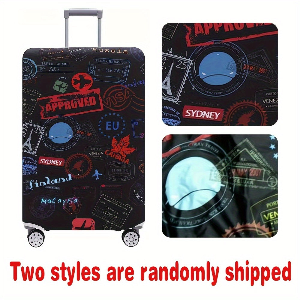 Durable polyester luggage cover for men and women, perfect for outdoor travel.