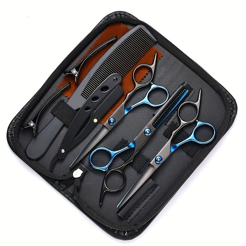 1 hair cutting tool and a 9-piece 6.0-inch kit of professional scissors, ideal for home salons and beauty parlors.