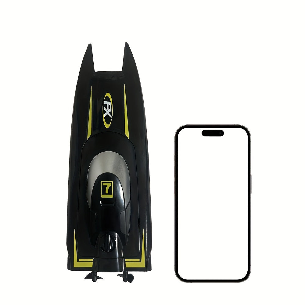 TKKJ High-Speed RC Boat, 2.4GHz, 6.21mph, Rechargeable Battery, Low Power Alarm, Durable ABS Material, Includes Remote & USB Charging Cable, Ideal for Pools or Lakes, Perfect Gift for Kids